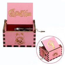 Load image into Gallery viewer, Pink Wooden Sailor Moon Music Box