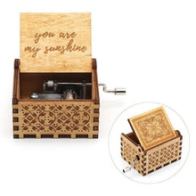 Load image into Gallery viewer, Wooden Hand Crank Music Box